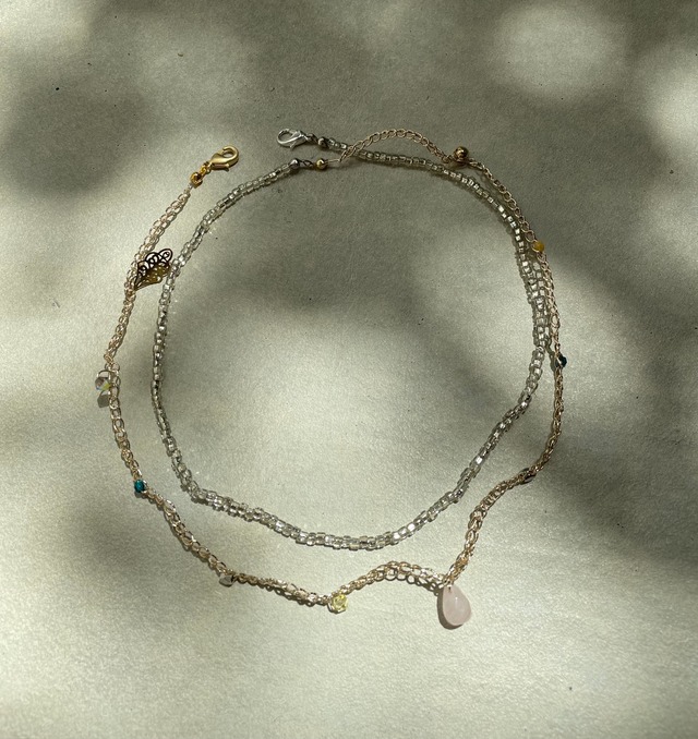 "銀氷" necklace & mask chain