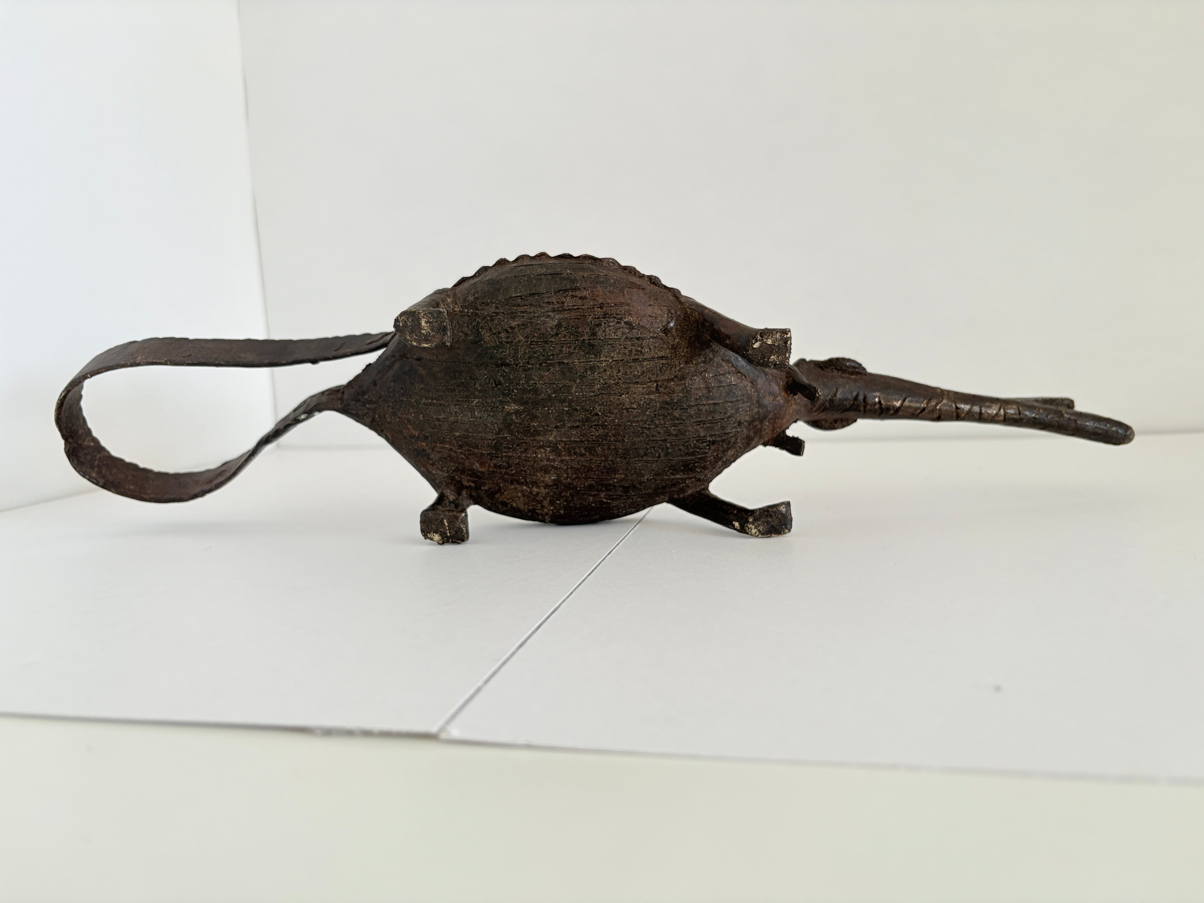 マリ共和国 ドゴン族 ブロンズ製 ワニの置物 2人 | wouet