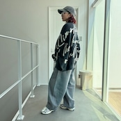 Typo pattern usefull knit/gray