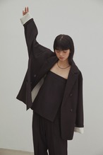 DU250709 Herringbone Over Size Jacket 【set up可】【残り4点】
