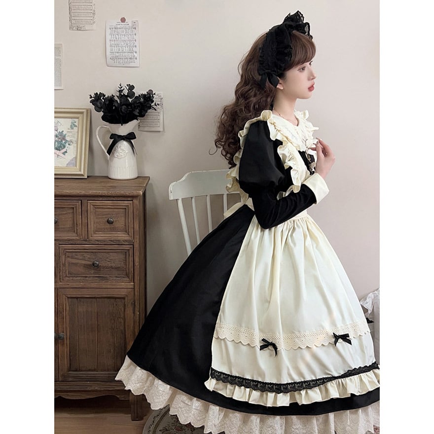 クラロリ メイドワンピース エプロン 英国×ヴィクトリアン風｜WithU