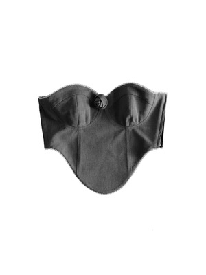 ROSE SWITCH BUSTIER -GRAY-
