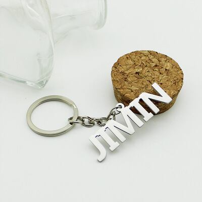 JIMIN ジミン キーホルダー ステンレス シンプル JIN ジン キーリング
