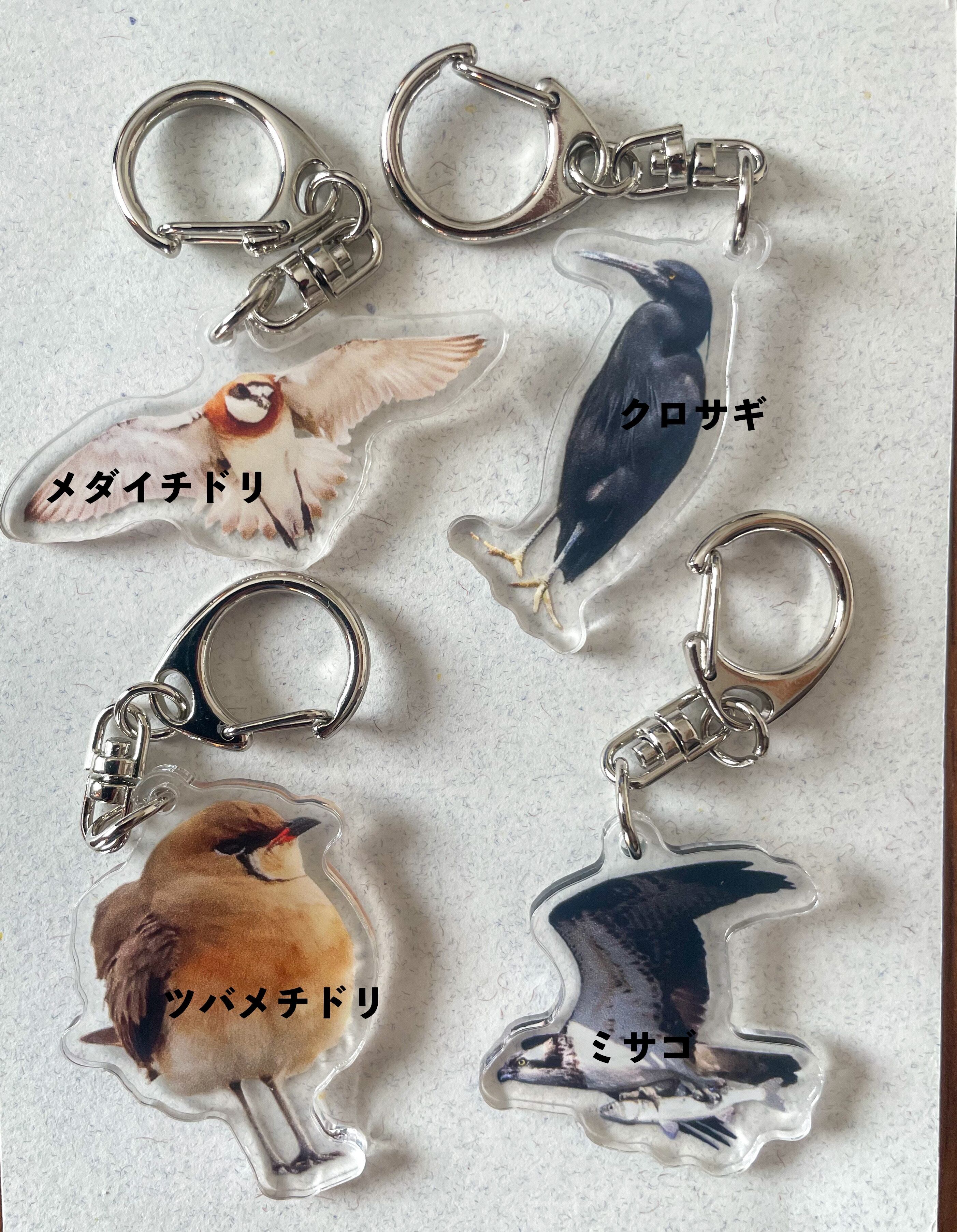 かわいい鳥のアクリルキーホルダー（Sサイズ） | ヨモツヘグイニナ