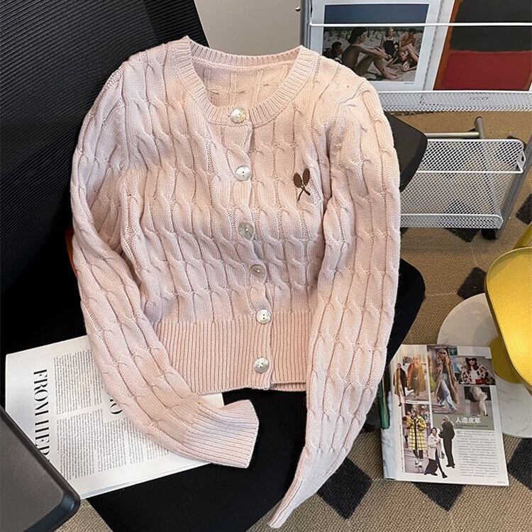 【outer】刺繍ニットカーデ M26409