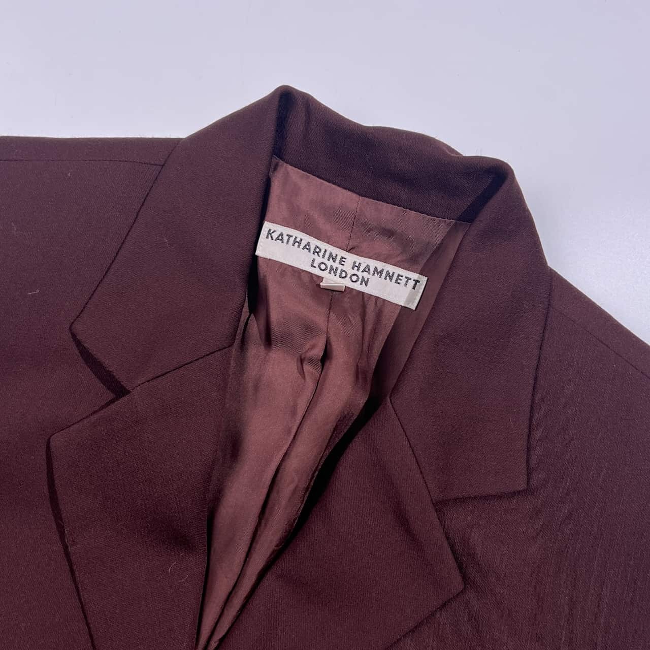 KATHARINE HAMNETT LONDON キャサリンハムネットロンドン 3B ジャケット M/ブラウン レディース