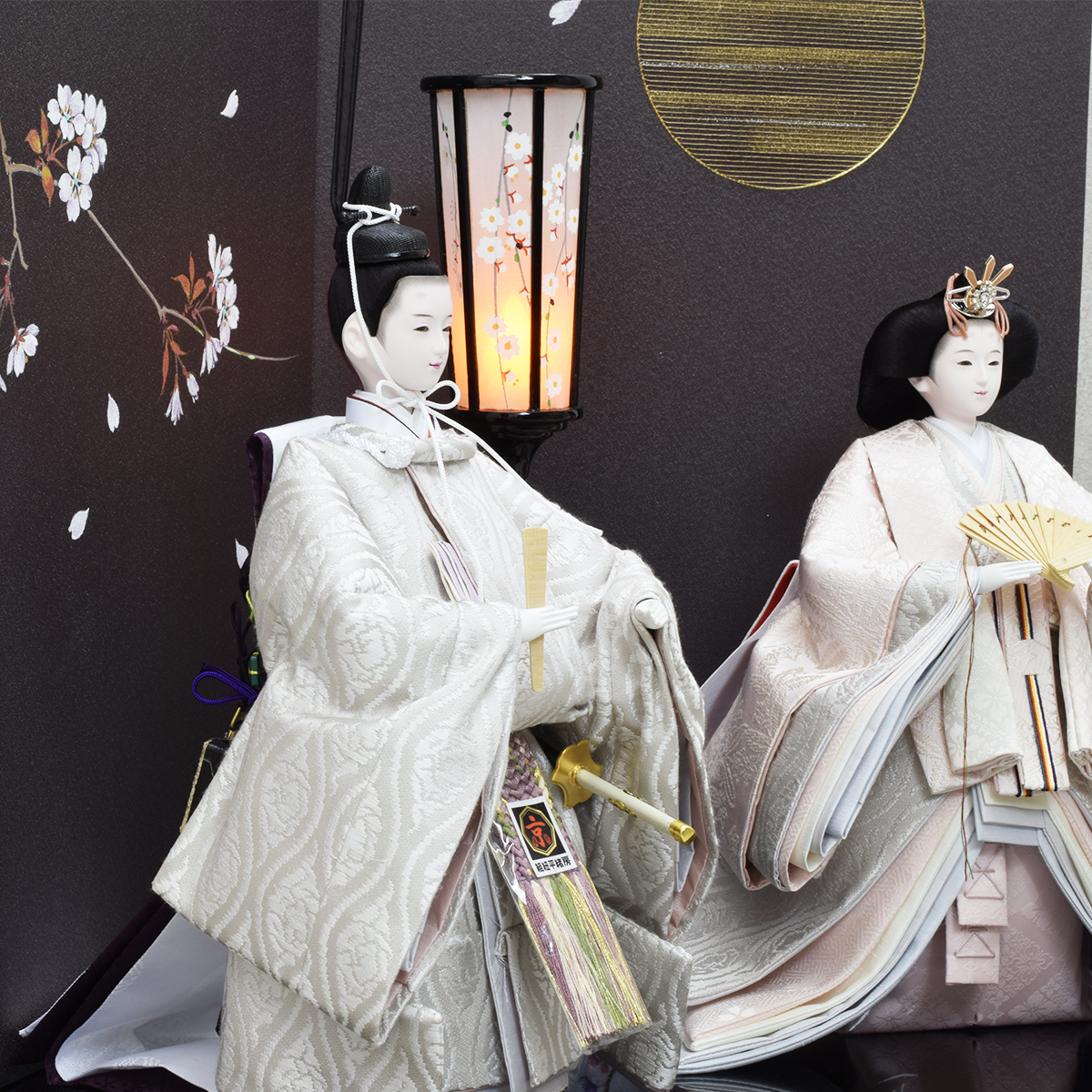 雛人形 親王ケース入り 望月麗光 熊倉基安 京十番 ホワイト＆ブラック 
