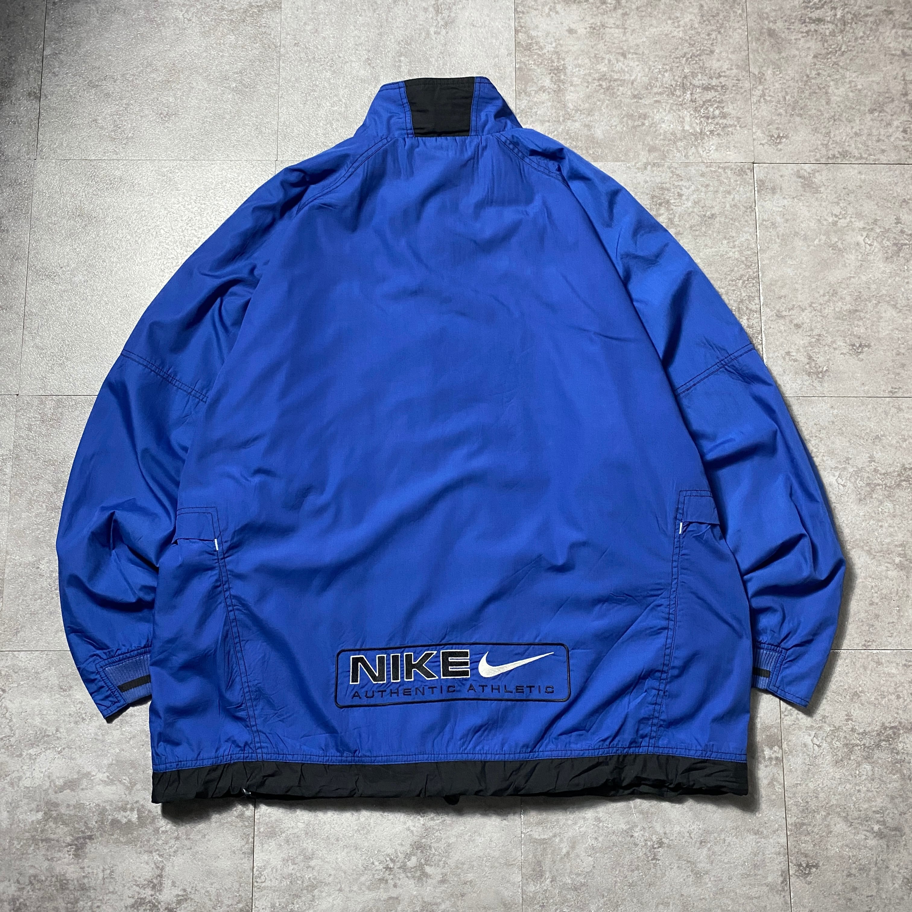 【未使用タグ付き】ナイキ シールド プリズム ナイロンジャケット XLサイズ Size:XL】90's NIKE ナイキ スウォッシュ 刺繍ワンポイント バックロゴ