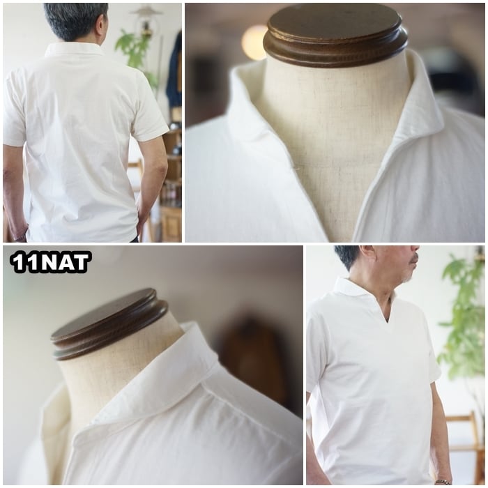 BARNS バーンズ スキッパー 半袖ポロシャツ BR-7100 スキッパーポロ
