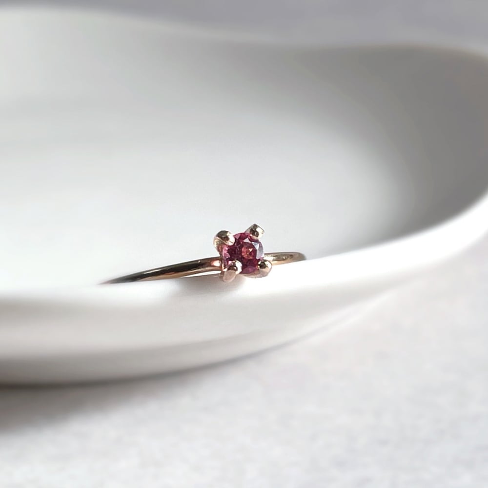 【展示作品】ガーネットのリング