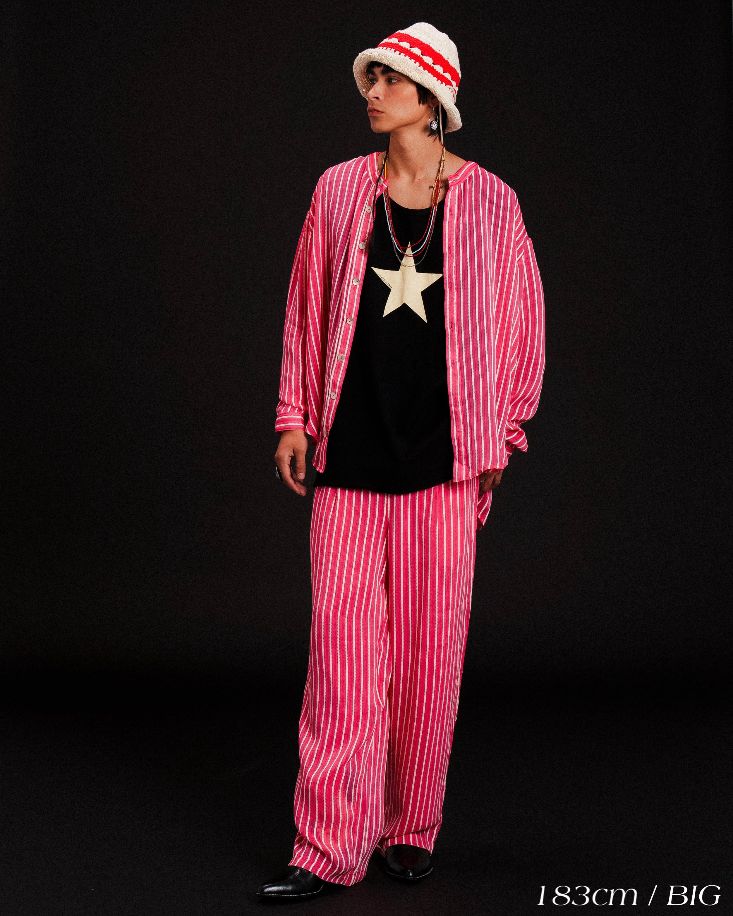 オリジナルギャザーパンツ|フューシャピンク