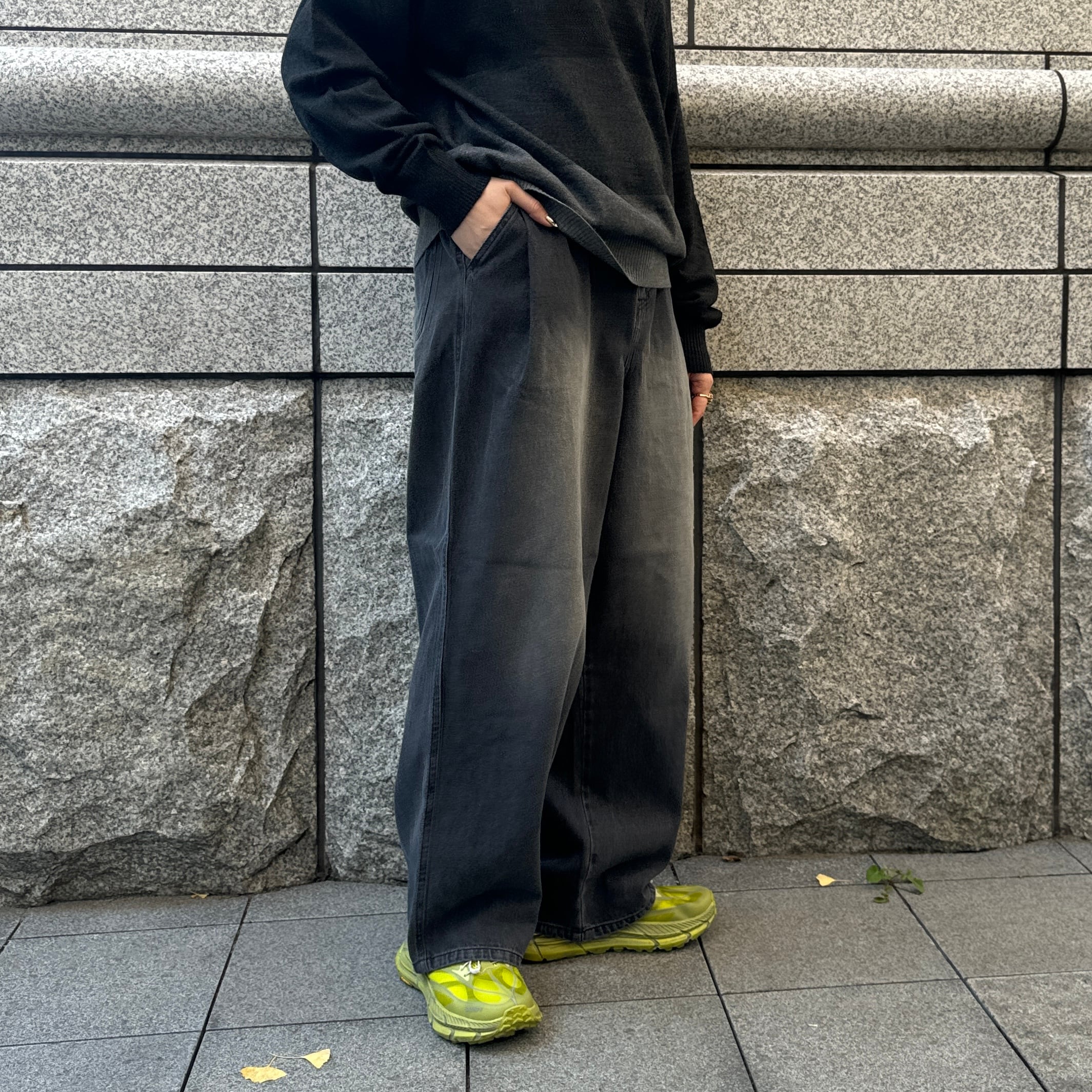 タックワイドデニムパンツ 3-243005 | anfilm