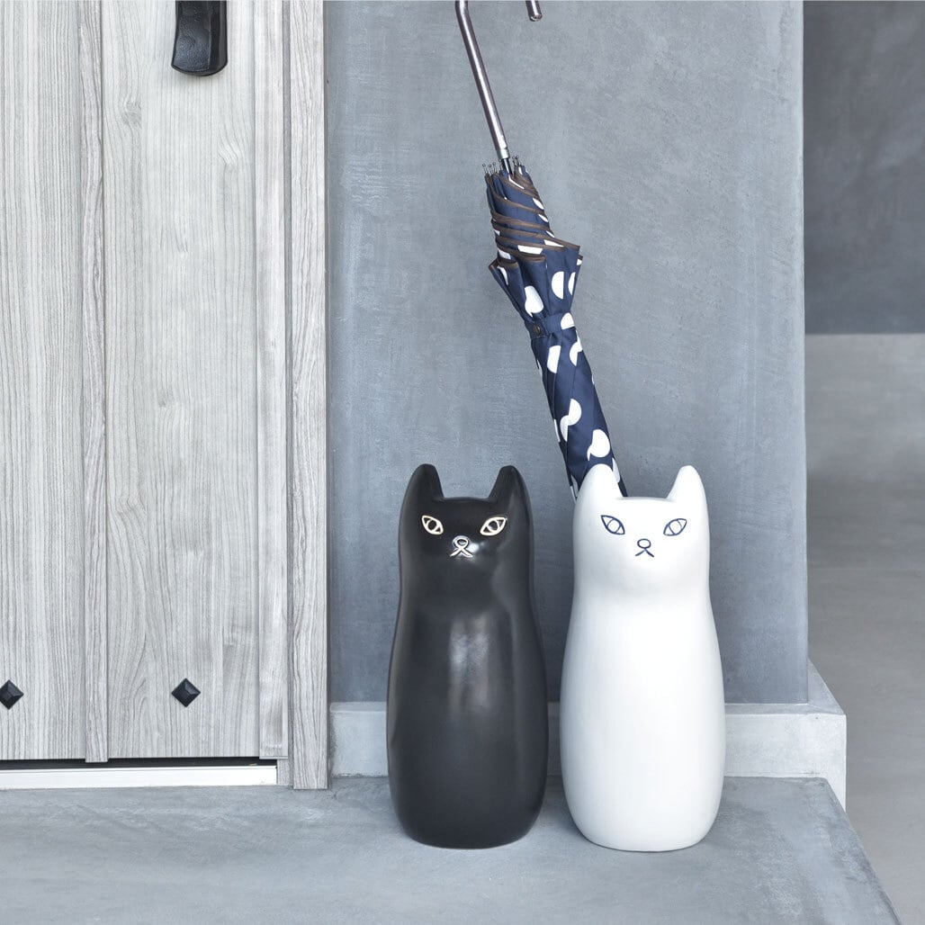 傘立て 猫モチーフ 陶器 高さ34.5cm | stellaroom-ステラルーム-