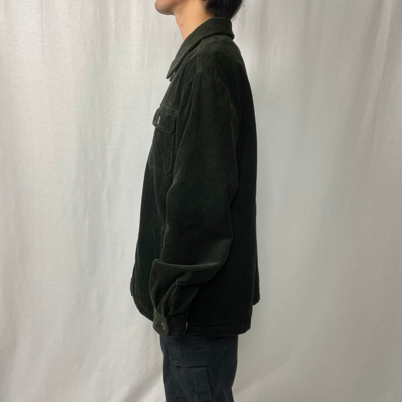 コーデュロイ ロングカバーオール オリーブグリーン コーデュロイ ロングカバーオール オリーブグリーン MHL.オリーブ