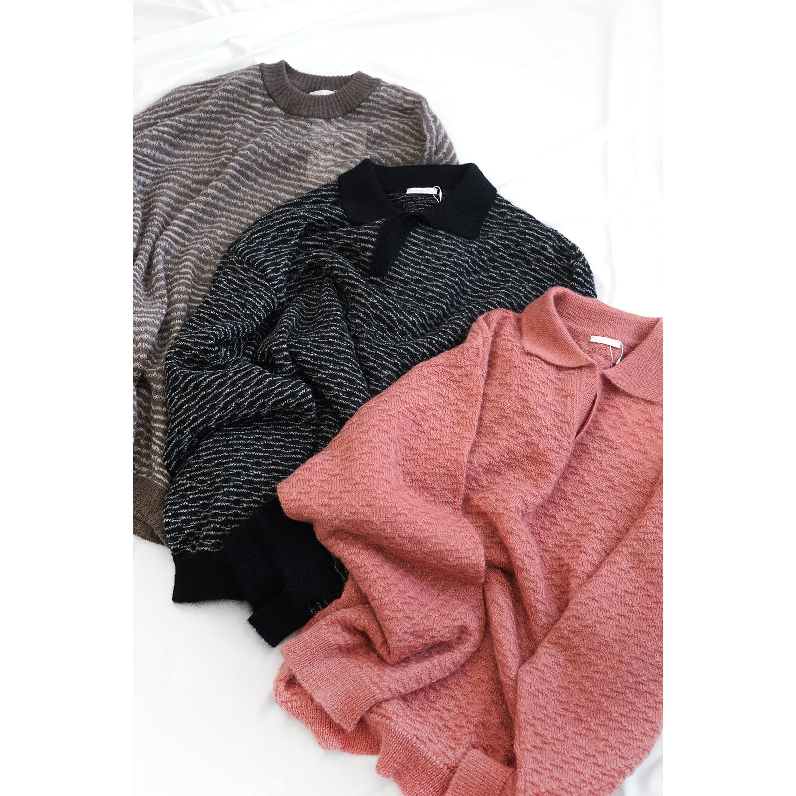 Blanc YM] (ブランワイエム) BL-24A-MSK Mohair Skipper Knit(Black