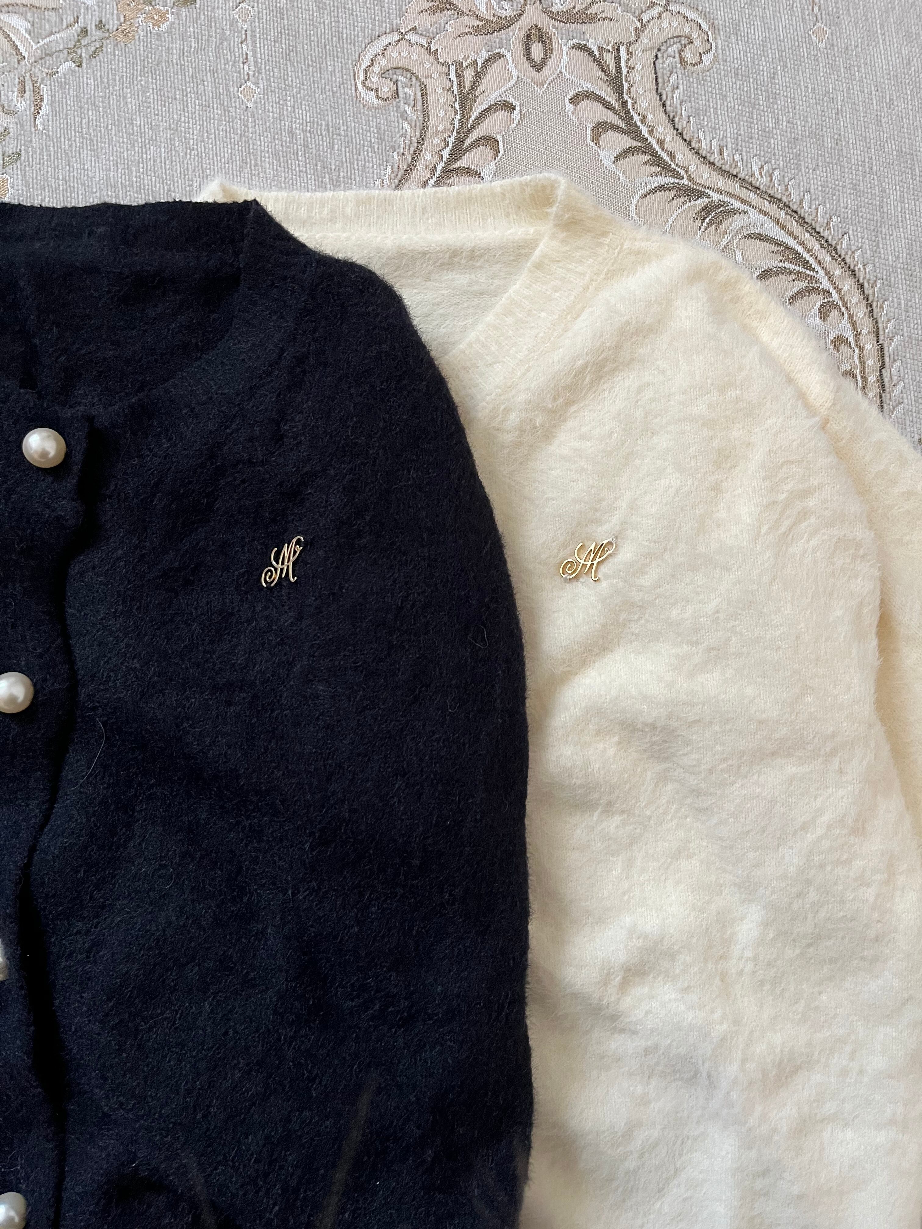 【LAST2】M pearl cardigan-IVORY