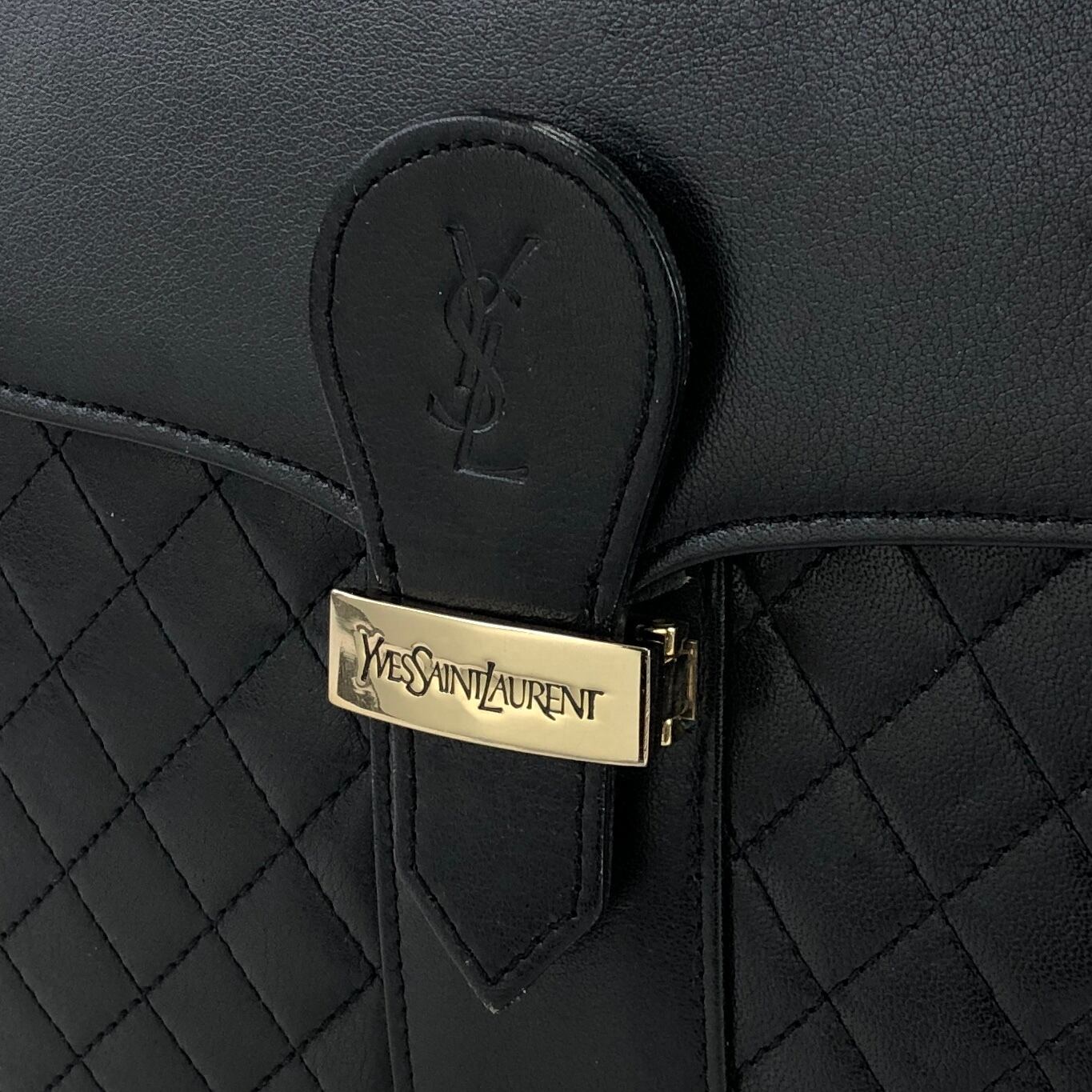Yves Saint Laurent イヴ ・サンローラン YSL レザー キルティング