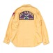 Vintage Long Sleeve Loop Collar Rayon Bowling Shirt [NAT NAST] [Early 1950s] Mustard 16 1/2 (XL+) Shriner