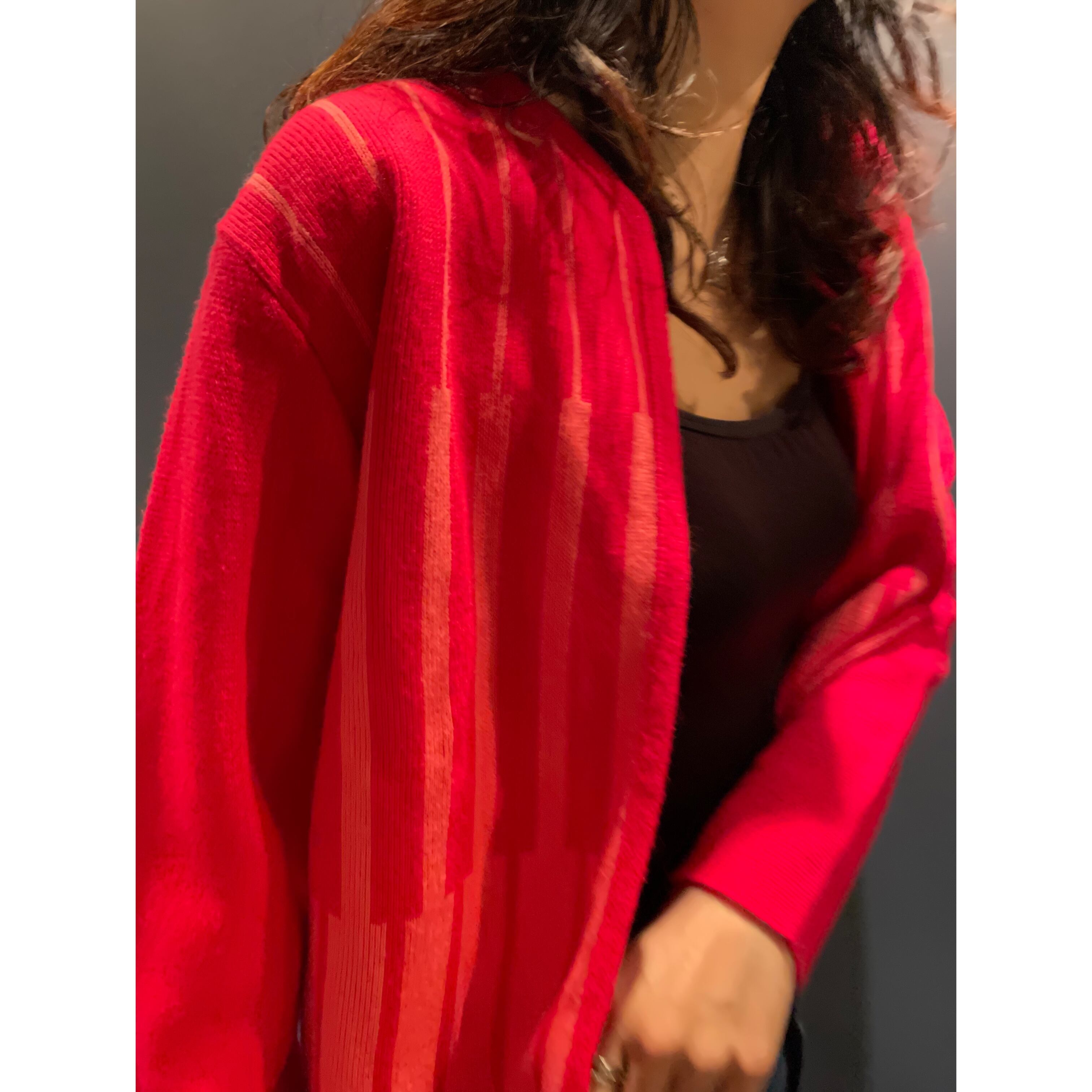 Gradation knit cardingan