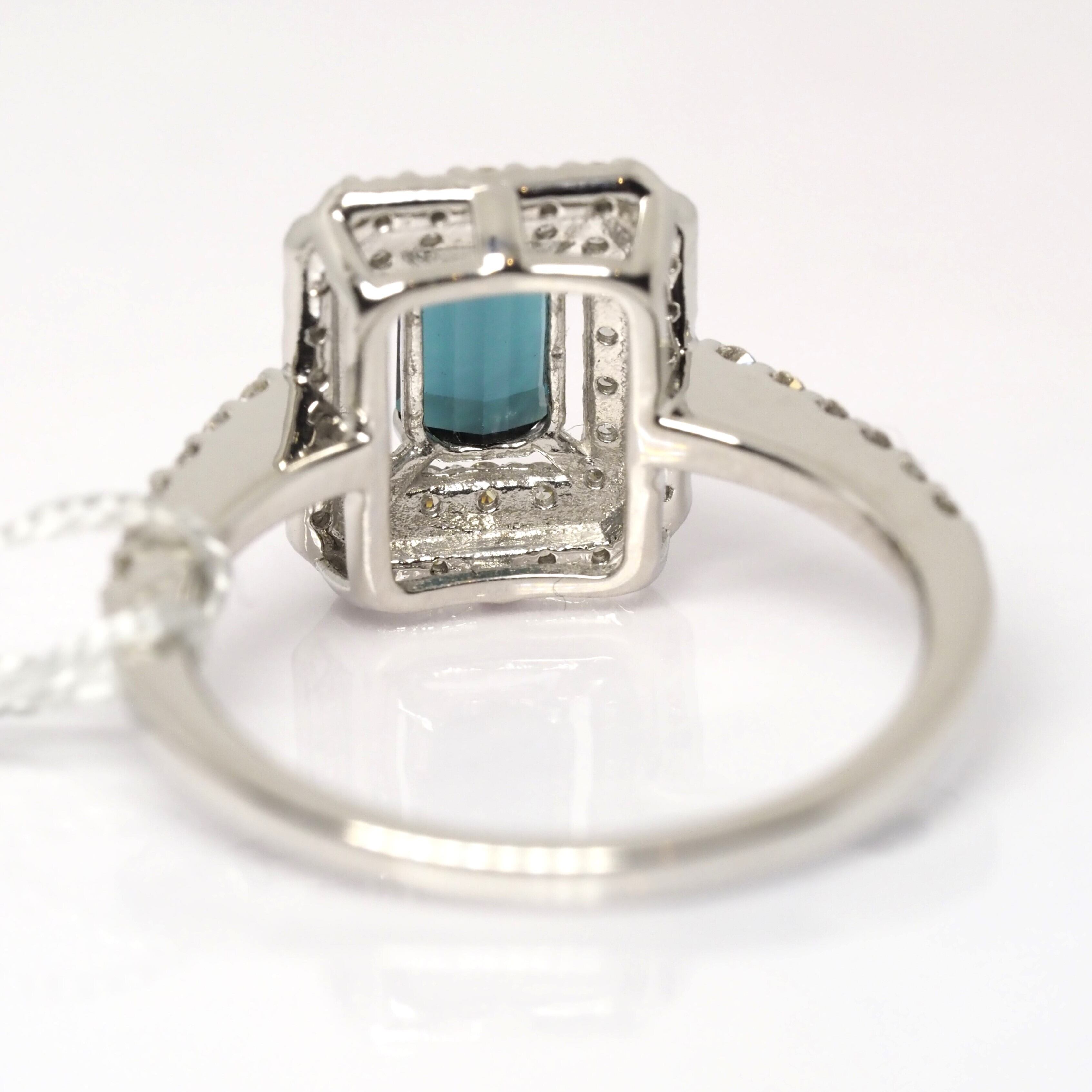 インディゴライトトルマリン 0.587ct D0.50ct pt950 | fortejewelry