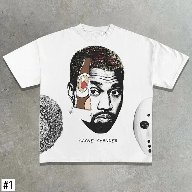 ストリート Tシャツ Y2K トップスヒップホップパンクグラフィック