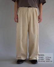 【ANACHRONORM】CORDUROY TUCK WIDE PANTS