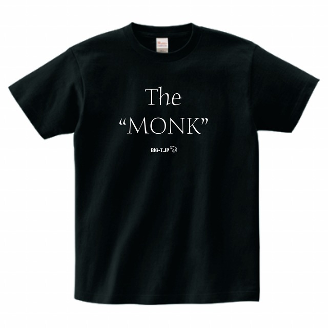 7XLまで！種族職業 RPGＴシャツ「The MONK」修道僧　ブラック