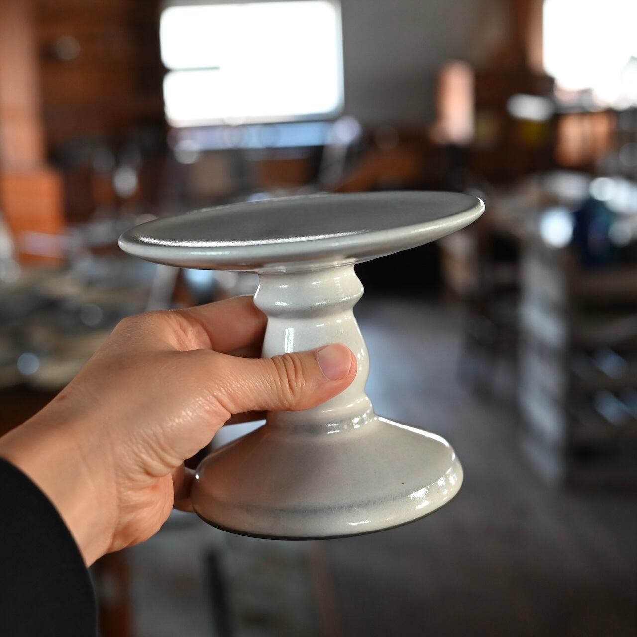高さは、30cm陶器 rpm / 高杯(たかつき) 平なり〈陶器・食器・お皿・コンポート・ケーキ
