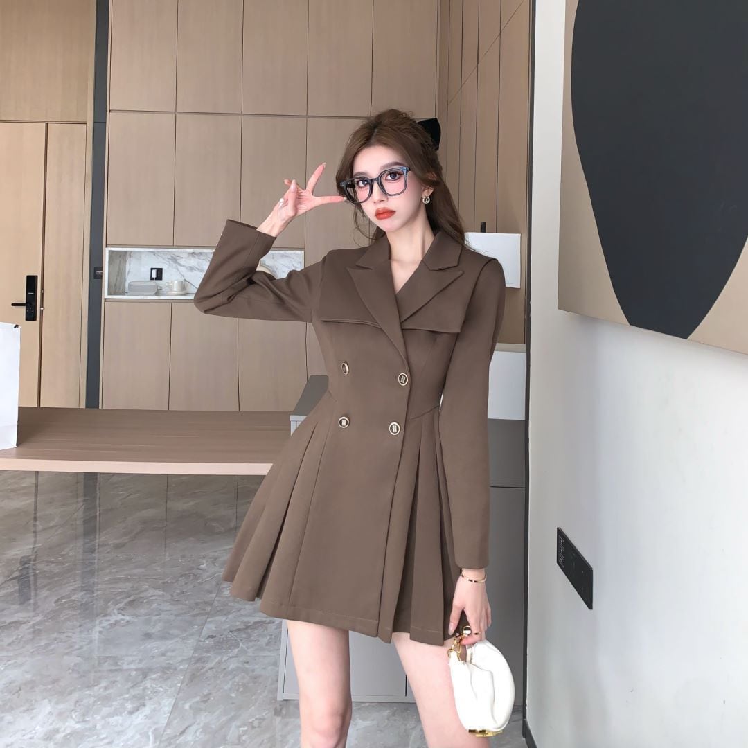 dress】ダブルボタンワンピース M18968 | nanastyle