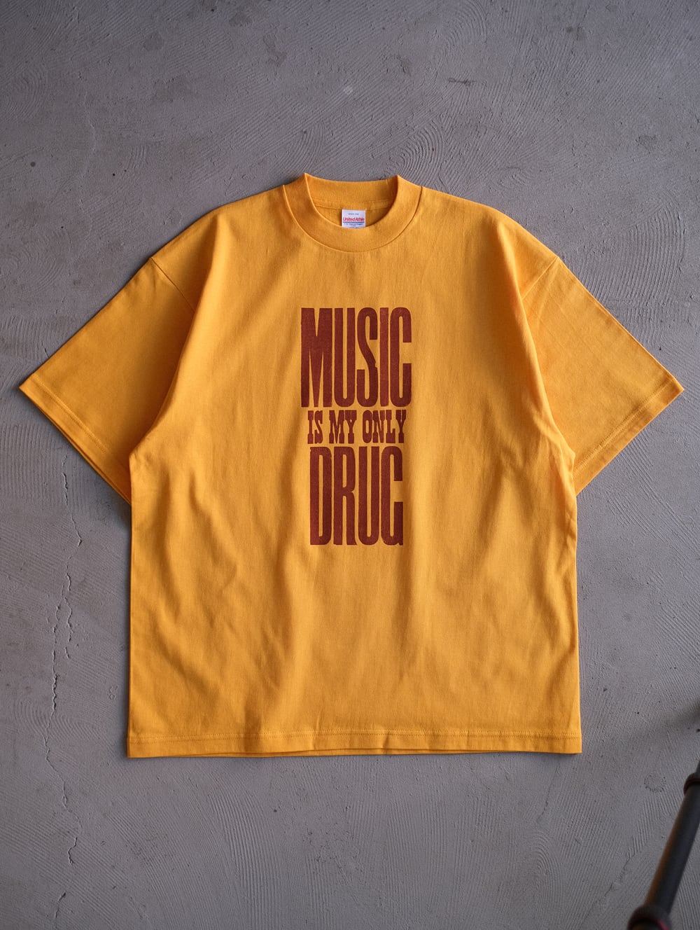 "MUSIC IS MY ONLY DRUG" tee