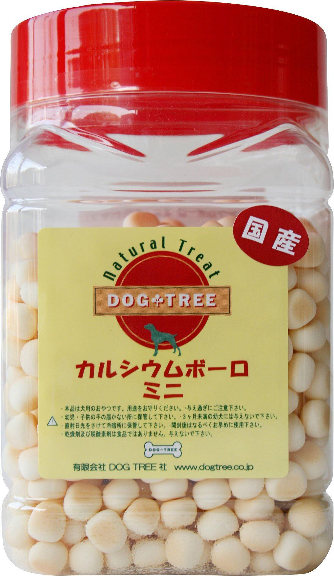 【努力特価】犬用おやつ カルシウムボーロ ミニ ボトル ドッグツリー dogtree 220グラム (x 1)
