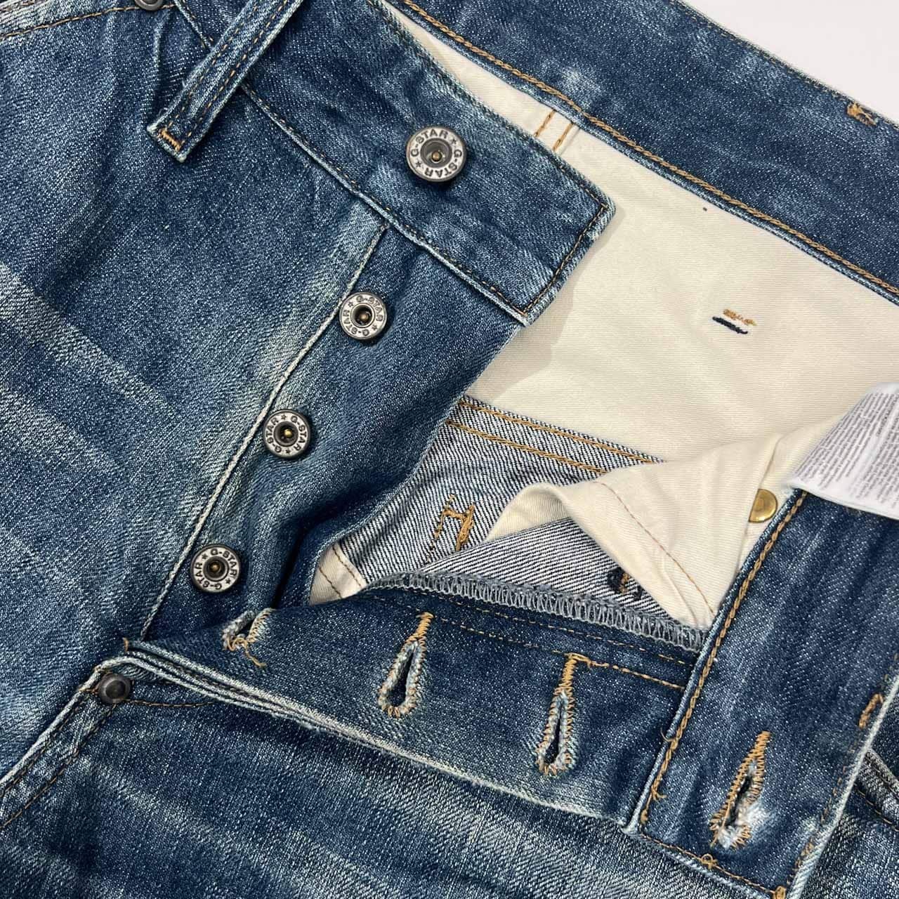 G-STAR RAW ジースターロウ ヒゲ ハチノス ダメージ加工 立体裁断 デニム パンツ 29