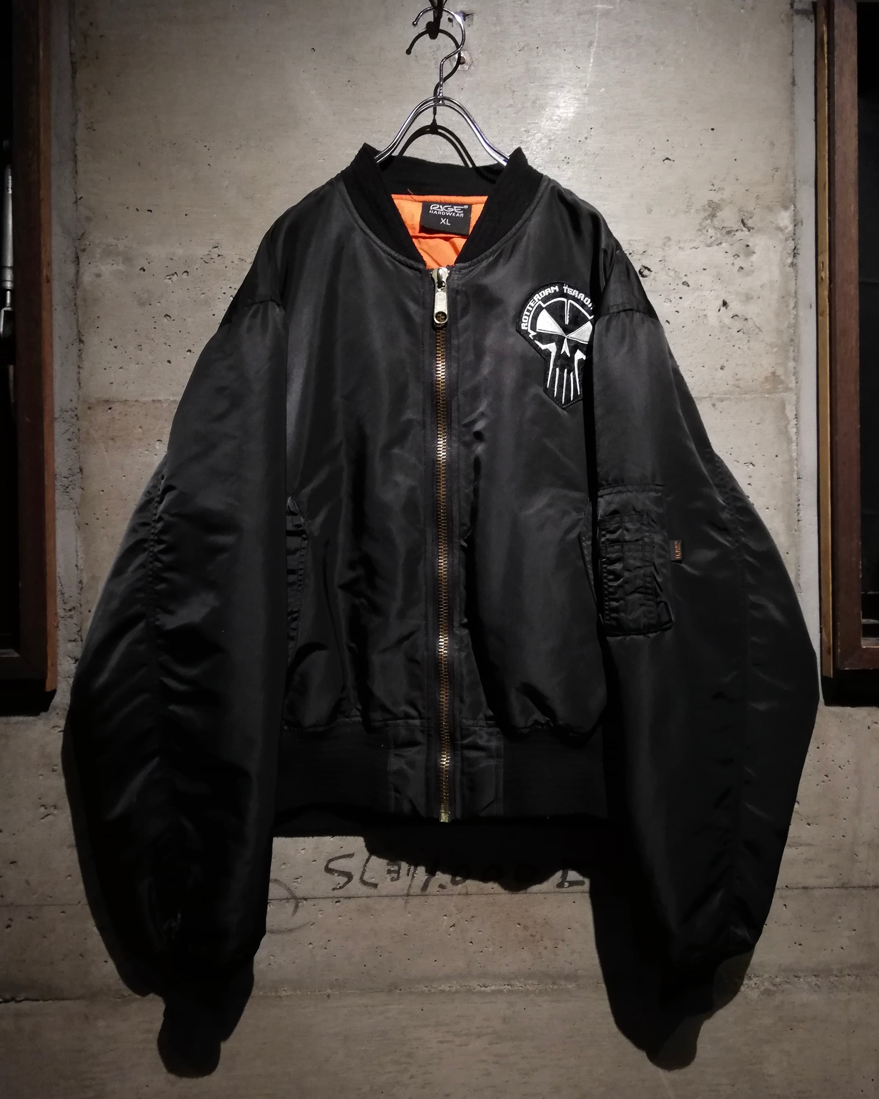 Caka】“Rotterdam Terror Corps”Skull Patch Design Vintage Loose MA