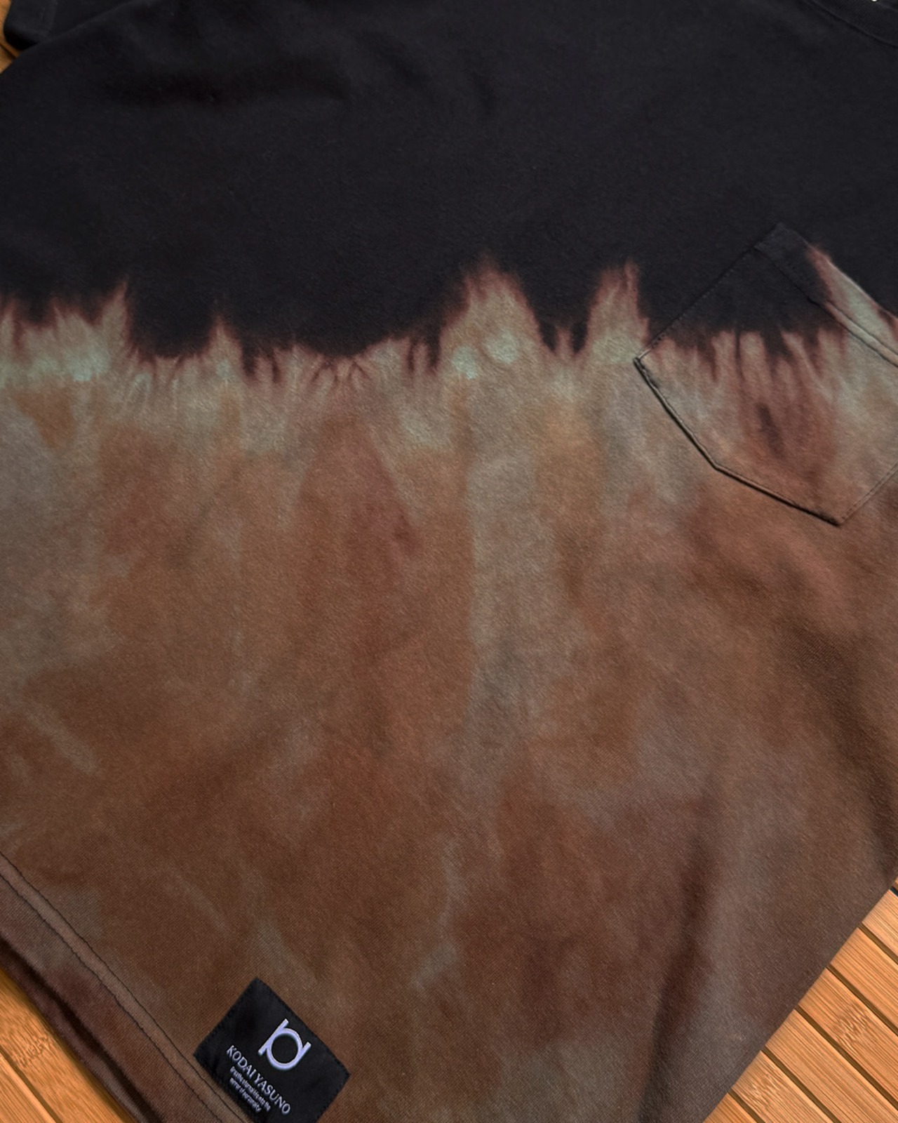 【数量限定販売】ビッグシルエットタイダイブリーチポケットTシャツ 火の手