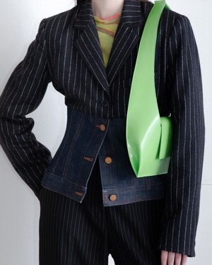 1980s Jean Paul Gaultier Jean's - denim corset tailored jacket