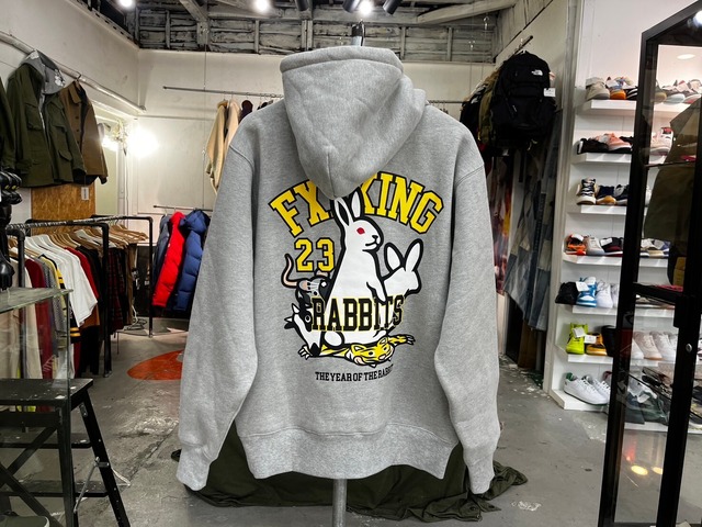 FR2 RABBIT YEAR SWEAT HOODIE GREY MEDIUM 27150