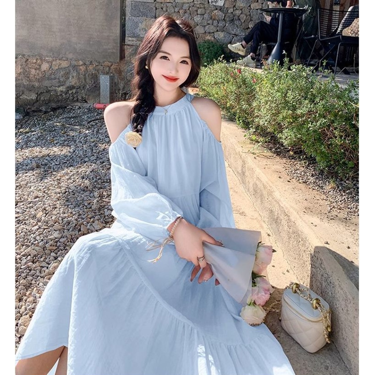 オフショルワンピース