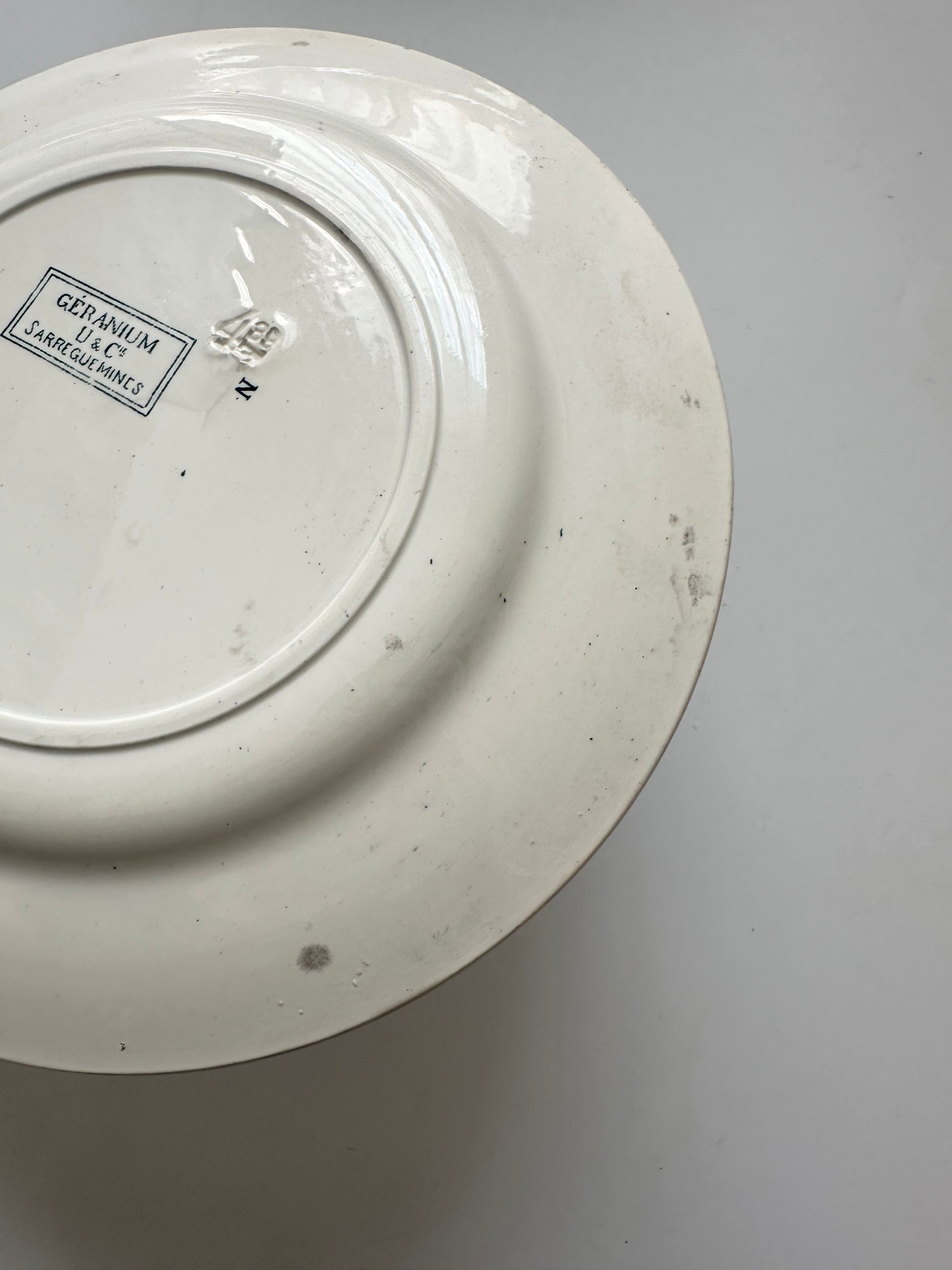 sarreguemines サルグミンヌ ゼラニウム フランス アンティーク