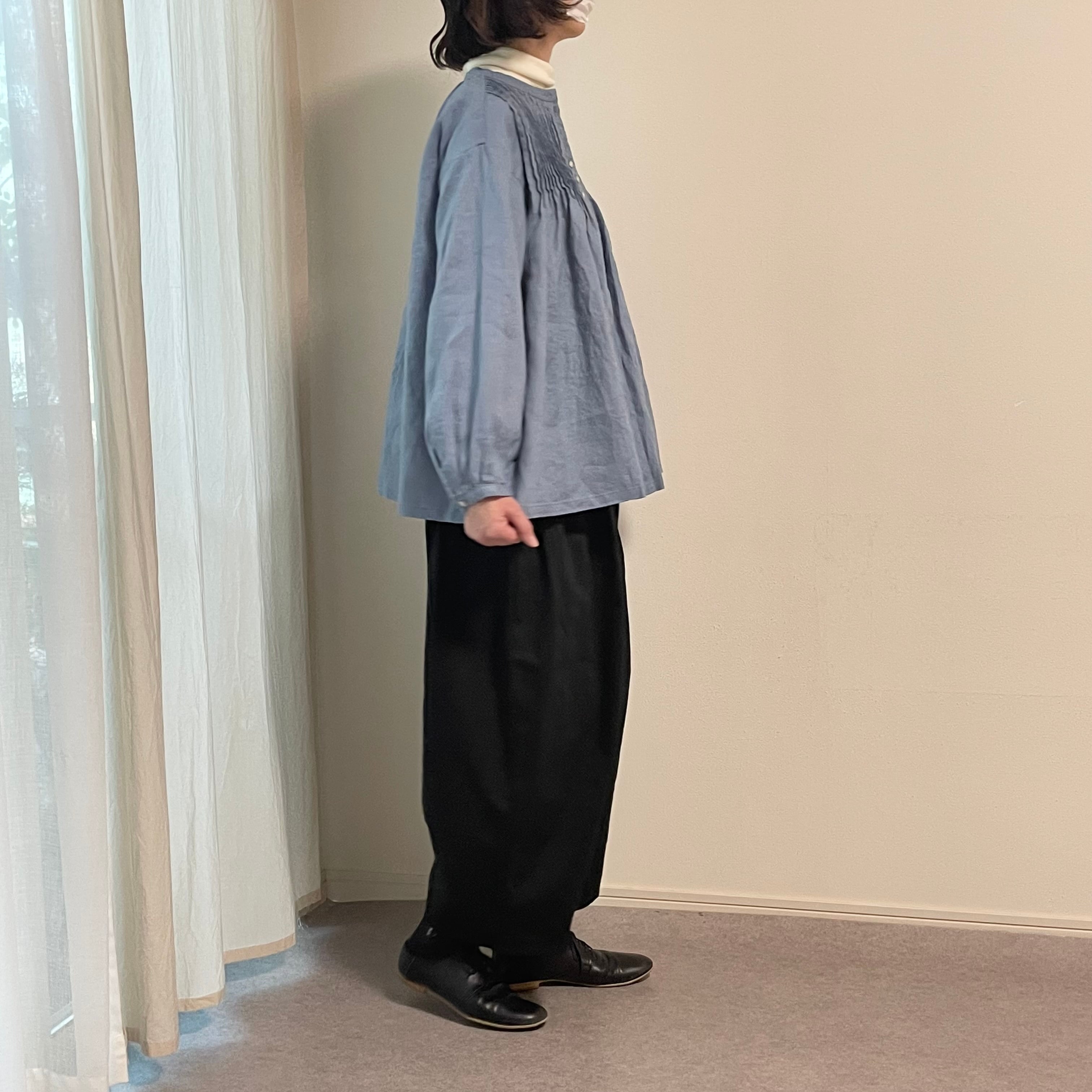 08Mab//ピンタック前あきブラウス/リネン | ナチュラル服と北欧雑貨