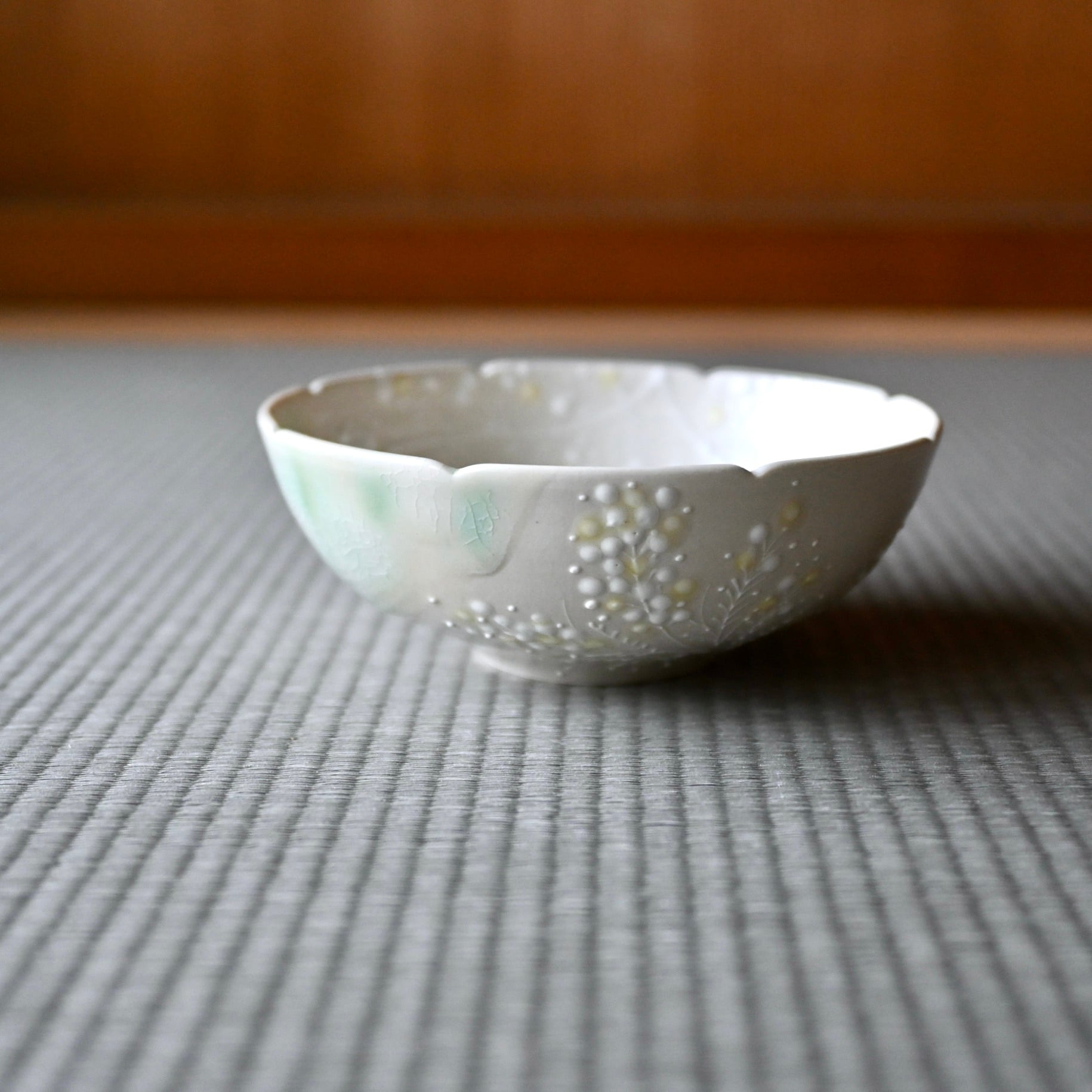 20.水辺のミモザBowl (B) | 陶工房 みかガマ ＊ のぐちみか