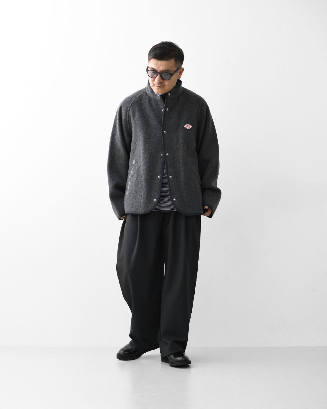 ◾️DANTON ダントン　ウールパイルジャケット黒◾️Mサイズ DANTON [ダントン] M WOOL LIGHT PILE STANDCOLLAR JACKET [DT