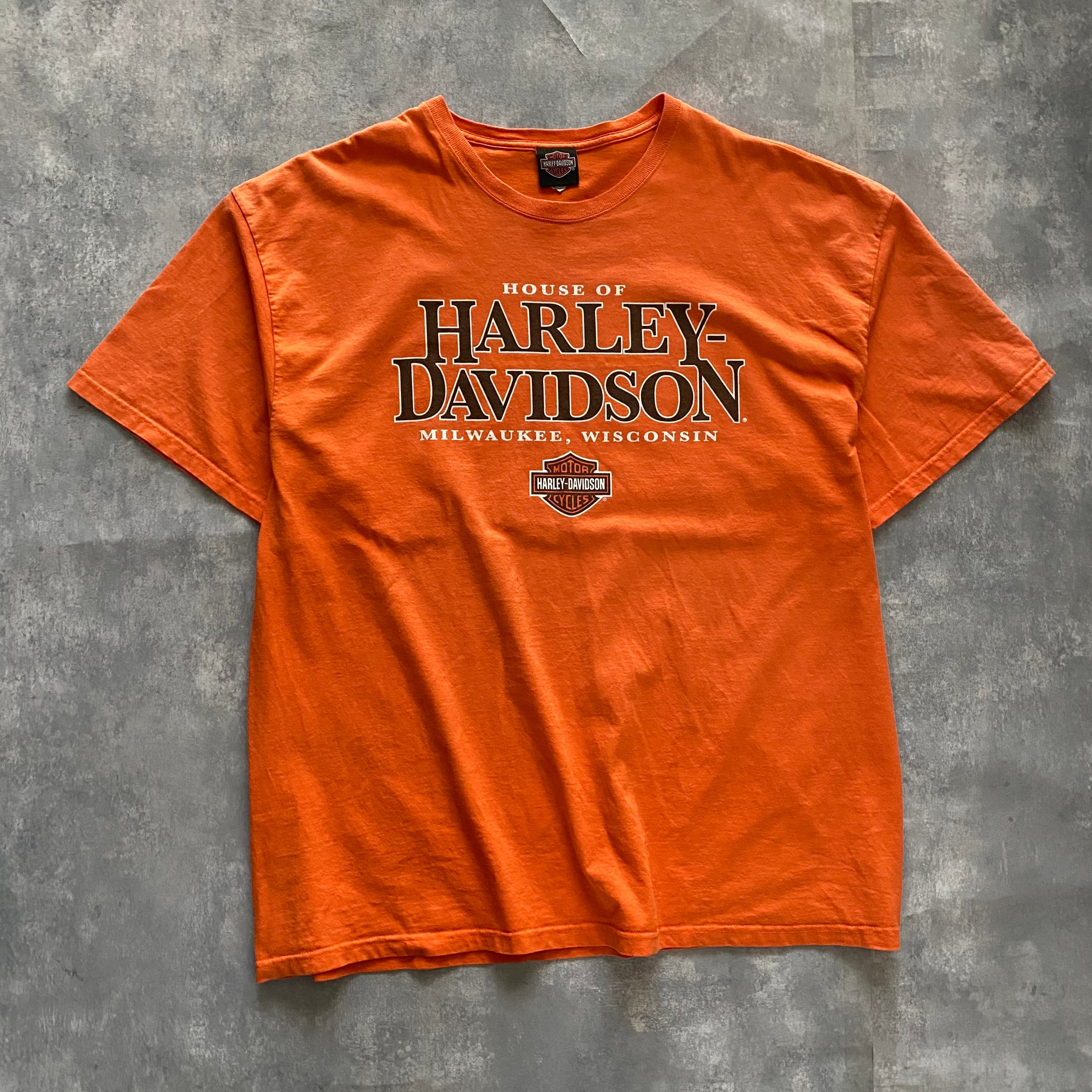 【3XLサイズ】90s ハーレーダビッドソン　両面プリントロゴ　Tシャツ
