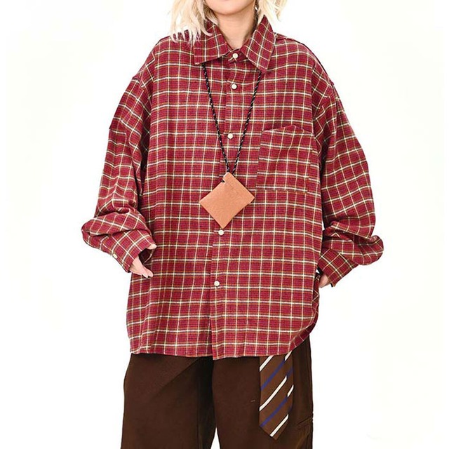 チェッククラシックルーズシャツ   R01467