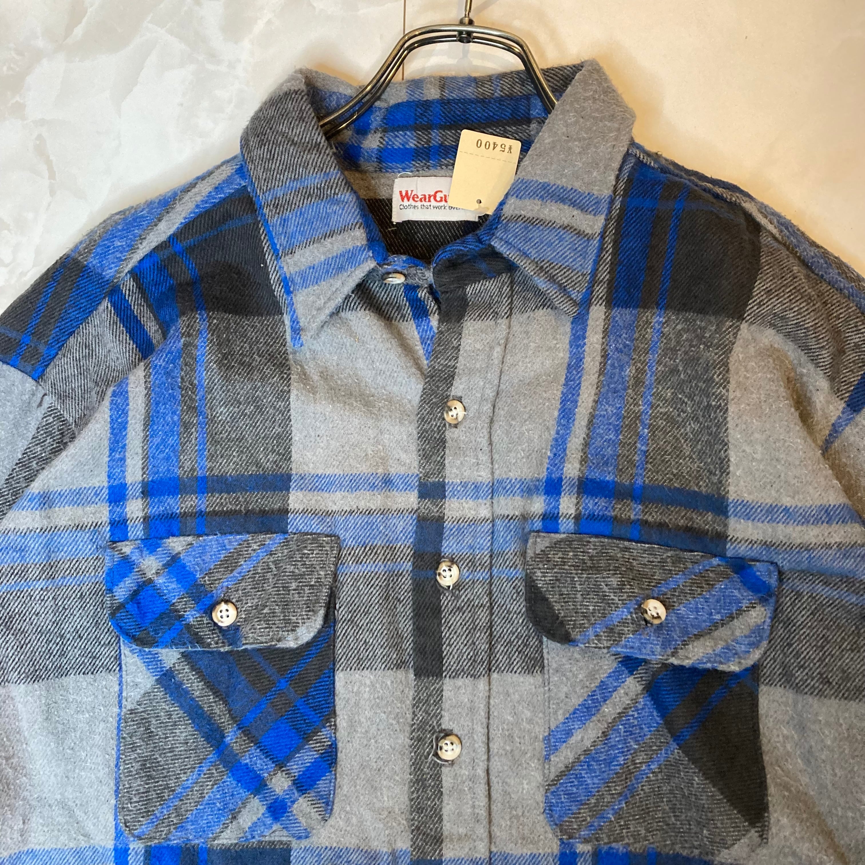 Made in USA】Wear Guard 長袖ネルシャツ コットン100% チェック Made in USA】Wear Guard 長袖ネルシャツ コットン100% チェック
