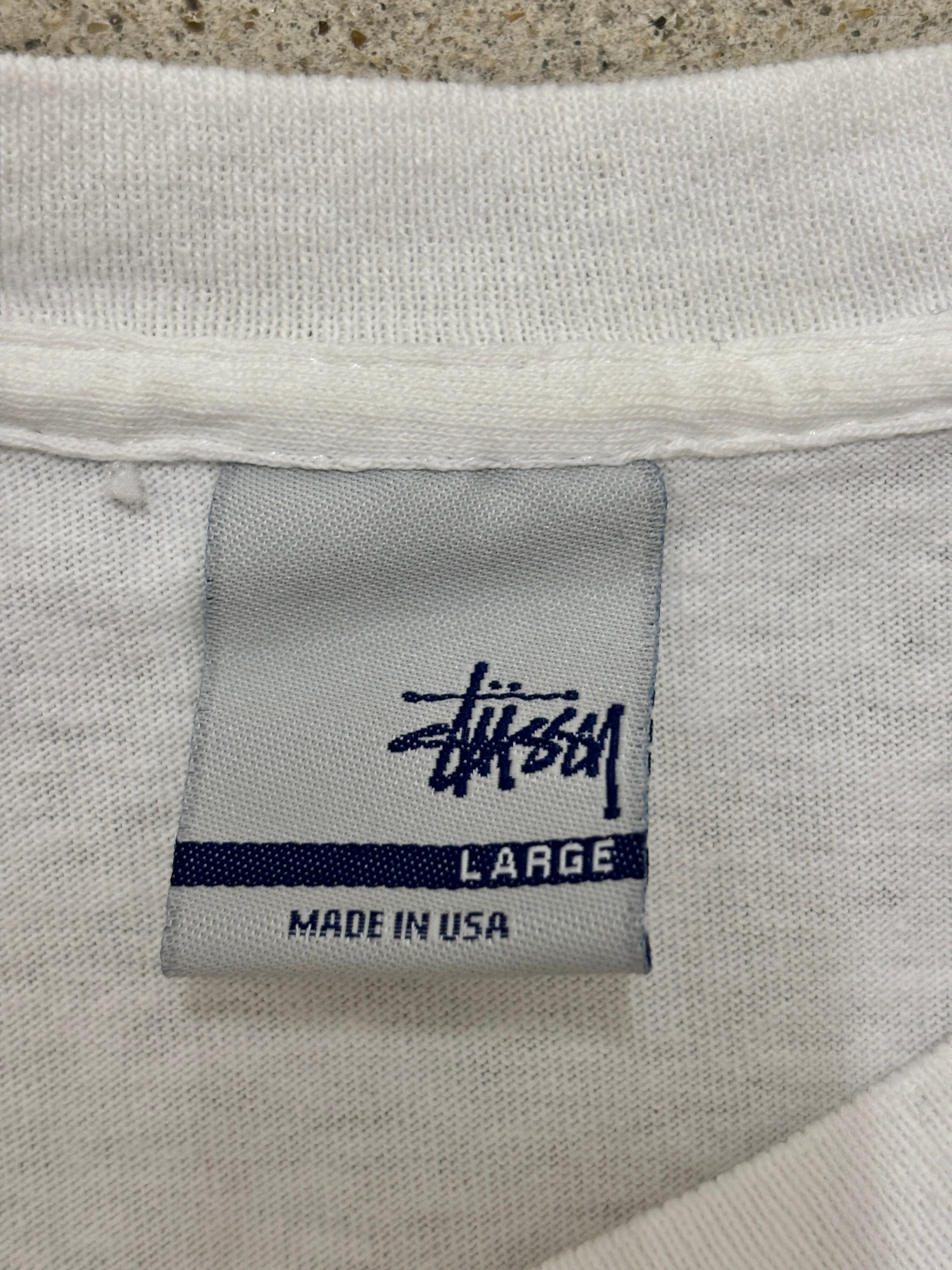 00s OLD STUSSY × WTPAS/Graphic print Tee/USA製/銀タグ/L