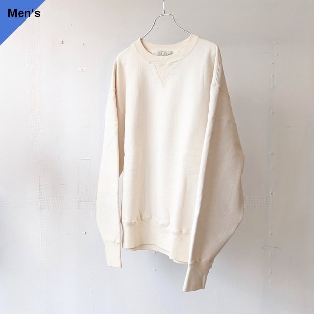 Siora 100年起毛スウェットクルー Brushed lining seamless sweat (Ecru)
