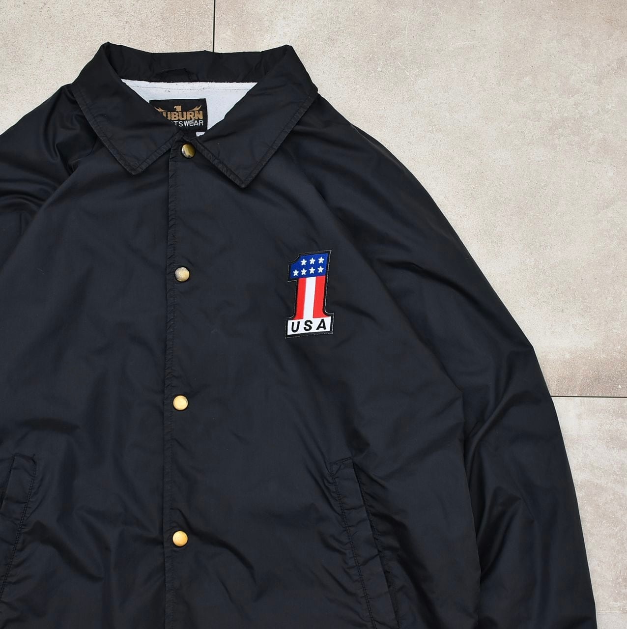 90's〜 Auburn sportswear No.1 patch custom nylon coach jacket | 古着屋 grin  days memory 【公式】古着通販 オンラインストア