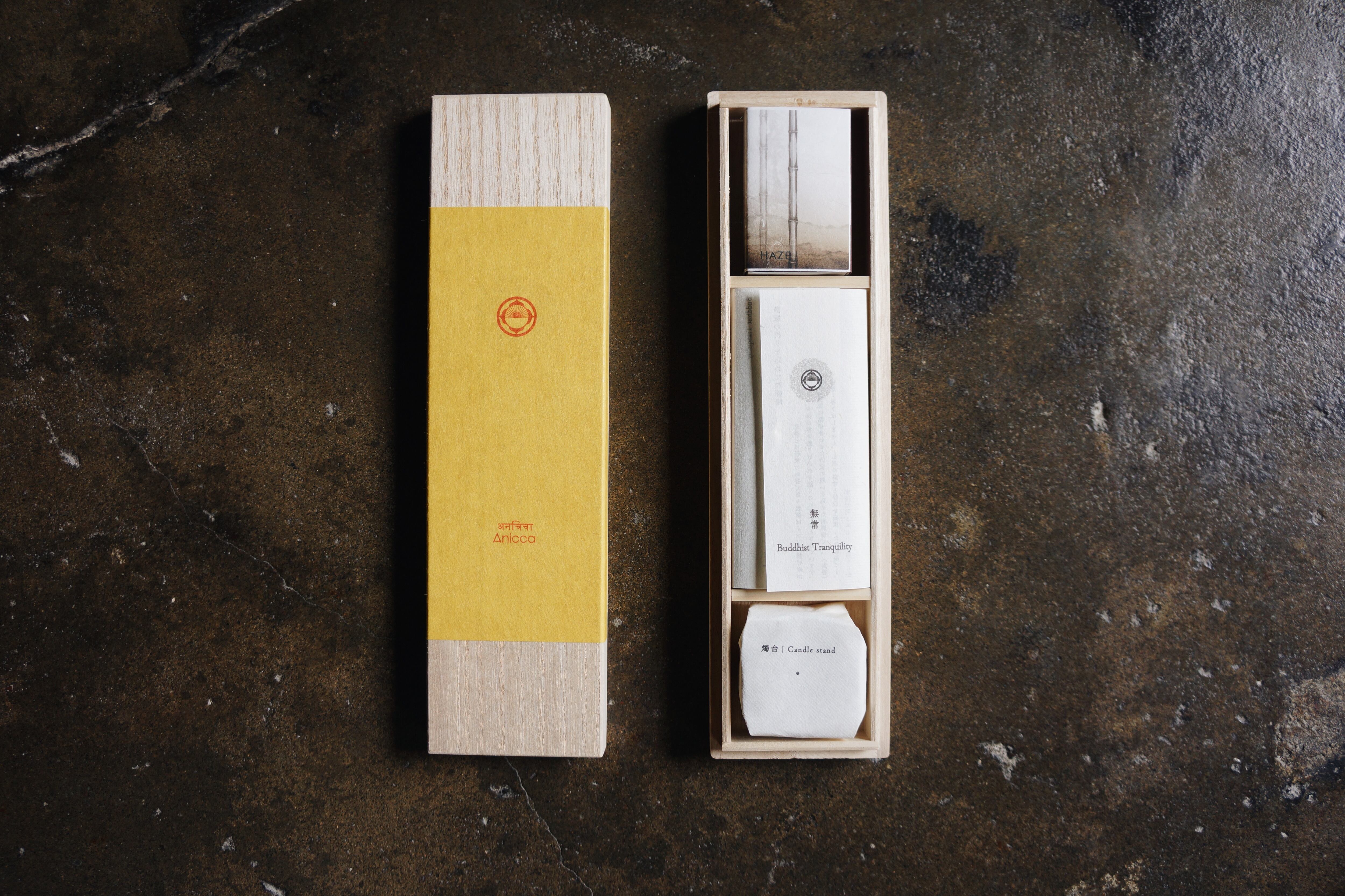 和蝋燭「Anicca 無常 桐箱」仏教の静寂 | HAZE和蝋燭