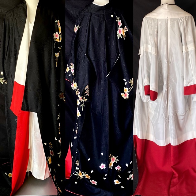 枝垂れ桜の訪問着〉秀品 SALE 黒 桜 トール 裄長め | 和小物 あかりや