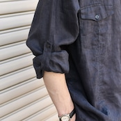 design black linen shirt